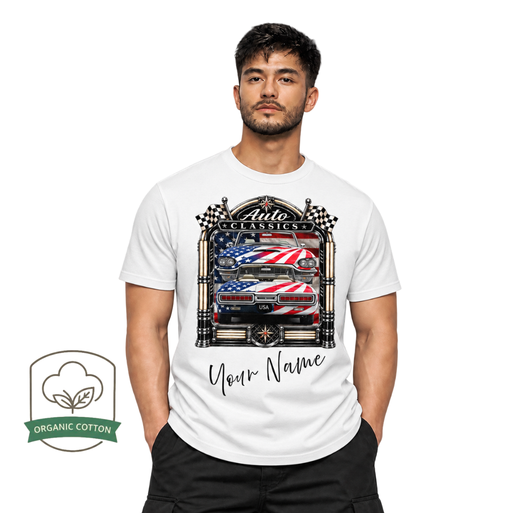 Auto Classics Gildan SoftStyle® T-Shirt USA Muscle Car (Personalised)